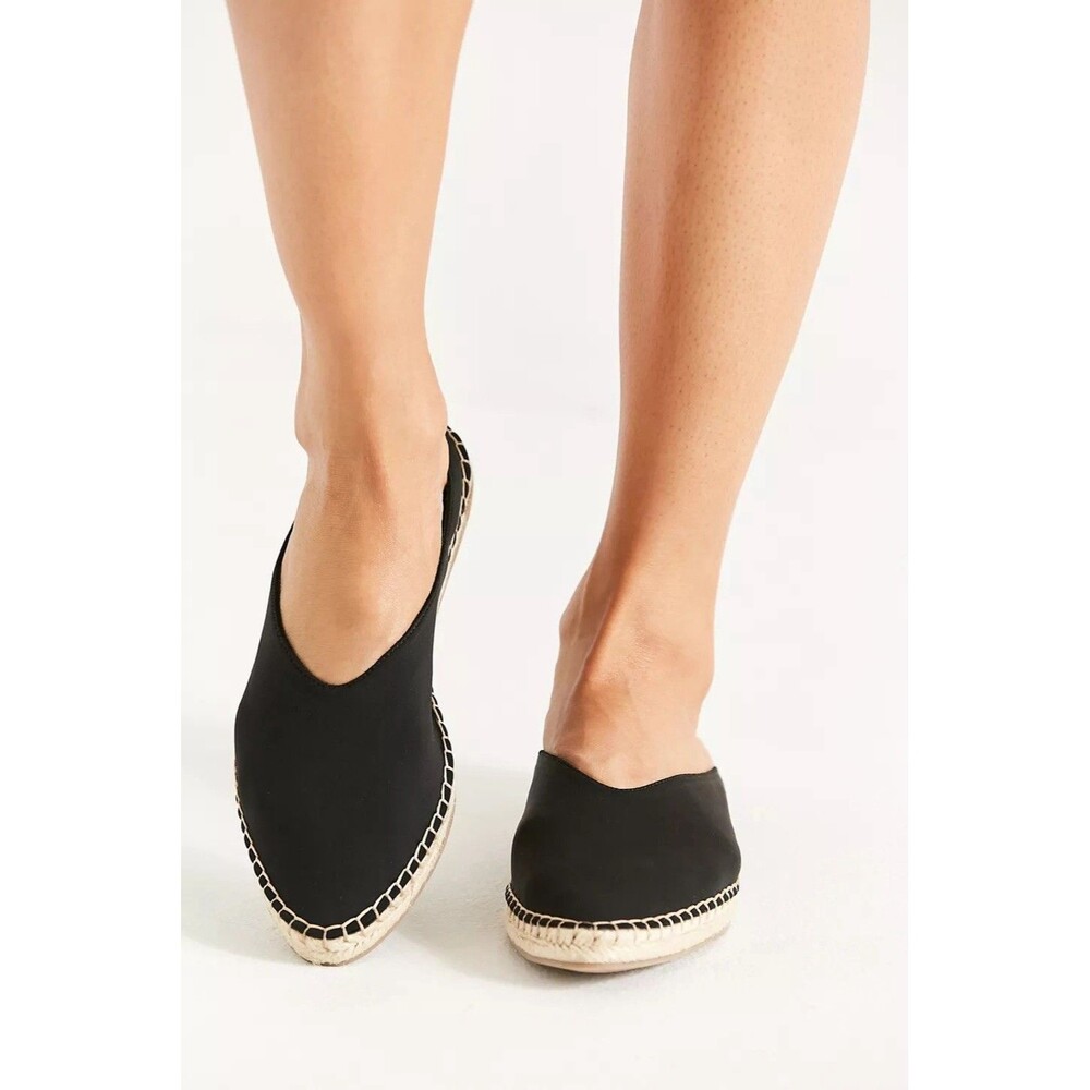 Urban Outfitters Neoprene Black Espadrille Slip-On Size 6